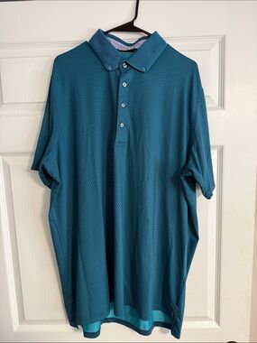 Greyson Men's XL Teal Short-Sleeve Polo Shirt - Classic Performance